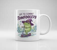 Funny Frog Witch Scooter Mug