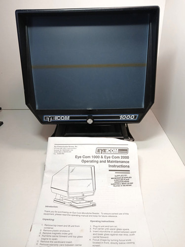 Eyecom 1000 microfiche reader - eyecom,