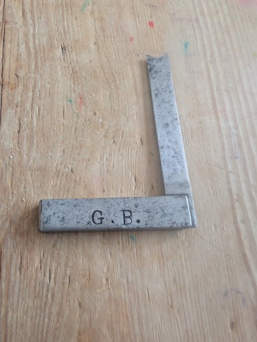 Vintage steel try square - vintage,