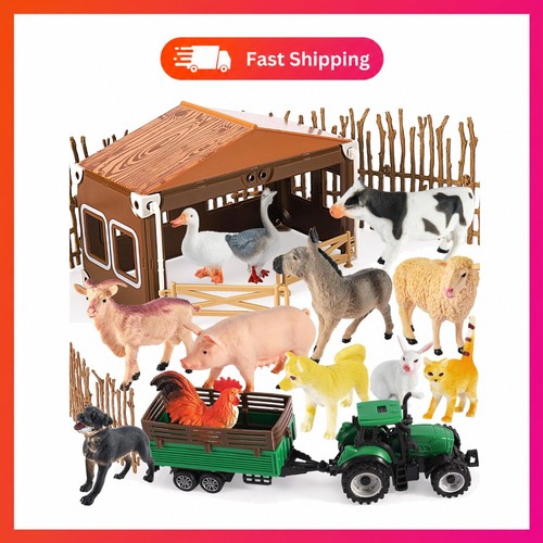 Fun farm animals - farm, set