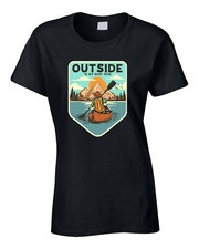 Kayak Women's T-Shirt Kayaking River Camping Canoe Canoeing Nature Adventure 