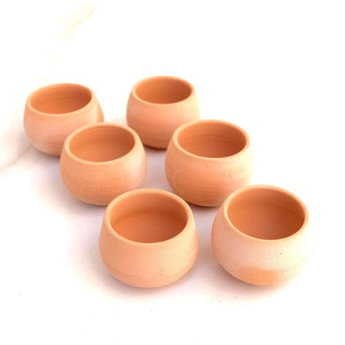 Miniature terracotta jars - terracotta,