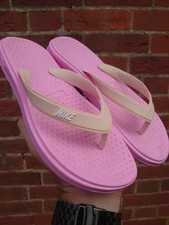 NIKE SOLAY THONG GS BEACH POOL FLIP FLOPS - PINK 882827-601 - KIDS GIRLS UK 4 G4