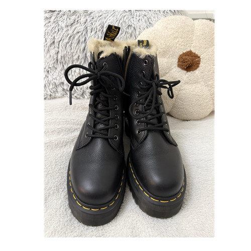 Martens black faux fur - dr.,