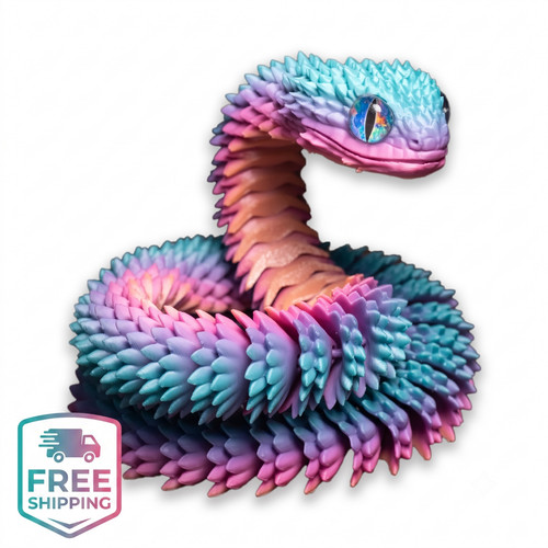 Printed articulated snake - 3d,