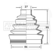 FIRST LINE FCB2304 Drive Shaft