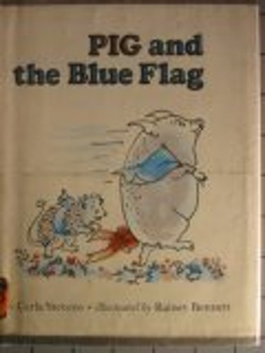 Pig and the blue flag - blue, carla