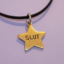 Slut Choker Necklace Heart