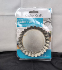 KitchenCraft Mini Tart Tin with Loose Bottom,Set of 6(slight rust on bottom)