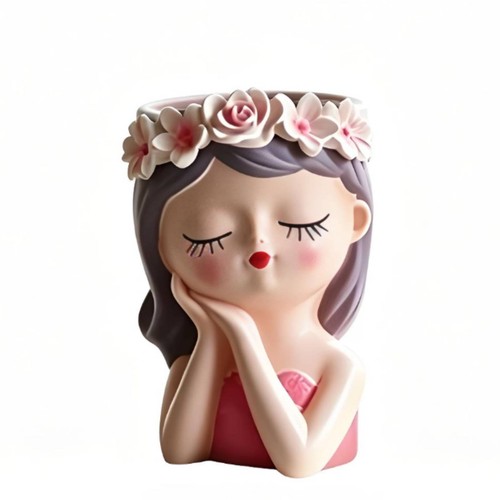 Fairy head planter decorative - head,