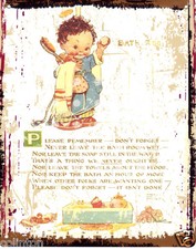 MABEL LUCIE ATTWELL PLEASE REMEMBER VINTAGE STYLE 8x10in20x25cmpub bar shop cafe