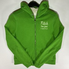Abercrombie & Fitch Hoodie Size Large Full Zip Sherpa Lining Jumper 