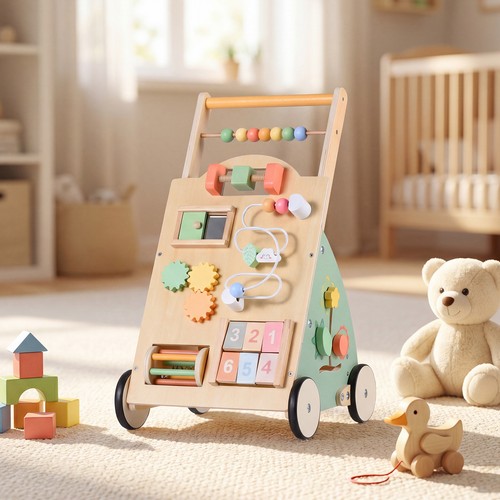 Wooden baby walker - baby, push