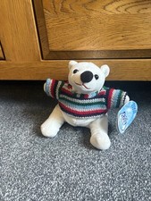 Tesco Chilly and Friends Polar Bear Christmas Jumper Soft Toy Plush 10" (2003)