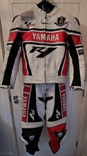 Yamaha R1 MotoGP Anniversary Leather Race Motorcycle Bike Suit Jacket Trousers