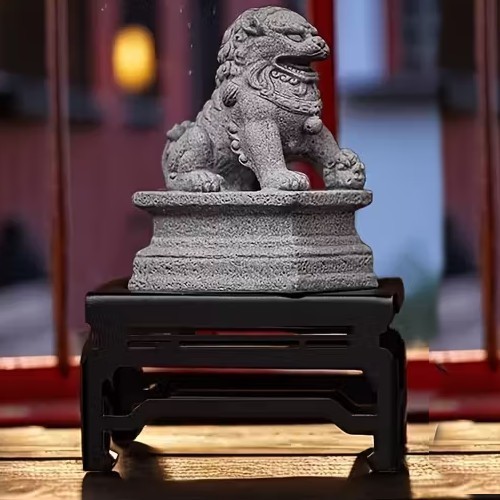 Mini chinese stone lion - chinese,