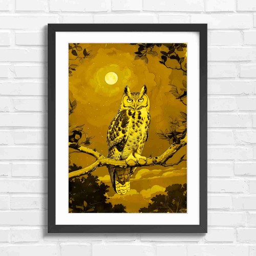 Owl moon night - owl,