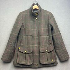 JOULES Field Coat Women UK 10 Jacket Tweed Wool Country Plaid Tartan HETH Check