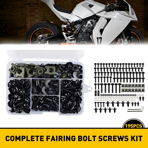 Black screws fairing bolts kit - black,