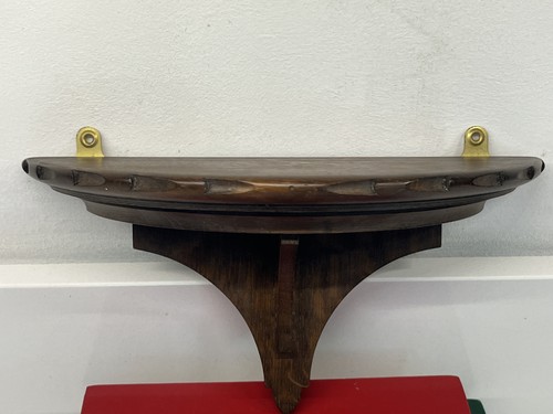 Vintage oak wall sconce shelf - oak,