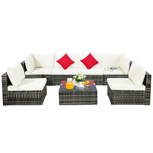 Costway 7pcs patio rattan - costway,