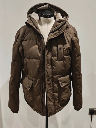 Puffa brown padded hooded - puffa,