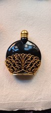 Black vintage perfume bottle - black,