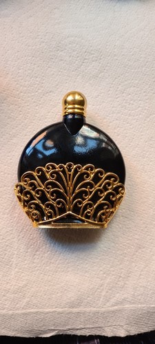 Black vintage perfume bottle - black,