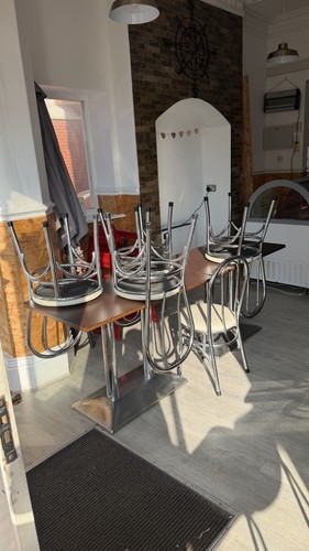 Wood metal dining table 4 - wood, &