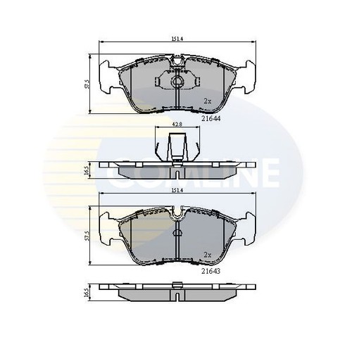 Brake pad set - disc, front