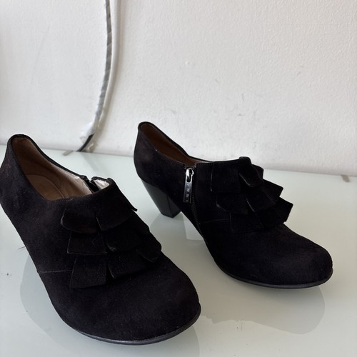 Duo black suede leather - suede, ankle
