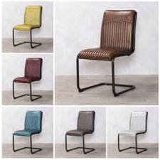 Faux leather dining chair - leather,
