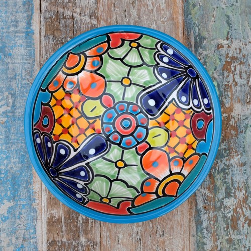 Mexican talavera soup bowl - talavera,