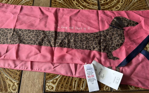 Joules scarf polyester pink - joules,