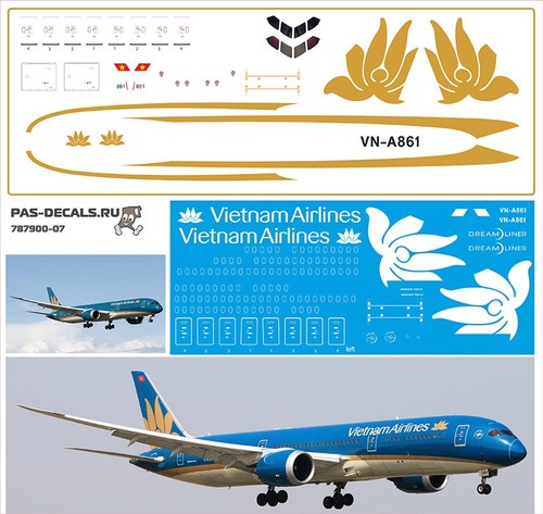 Pas decals 144 boeing - 1/144, 787-9