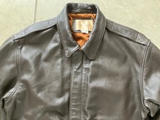 AVIATION LEATHERCRAFT A2  PILOTS JACKET U.S.A.A.F BROWN LEATHER COLLARED 40 REG