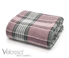 Luxury 100% Cotton Check Sofa Woven Settee Blanket Fringed Throw Bedspread XL