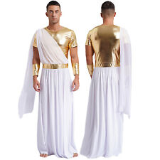 UK Men Halloween Ancient Greek God Roman Caesar Theme Party Fancy Dress Costume 