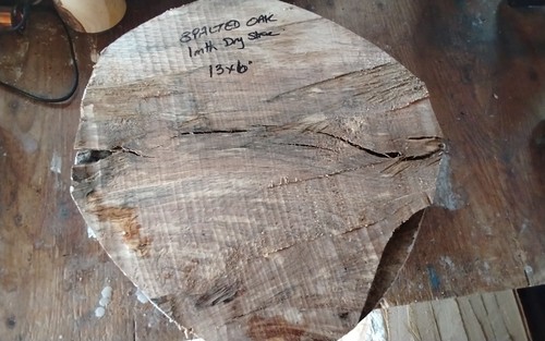 Spalted english oak bowl - spalted,