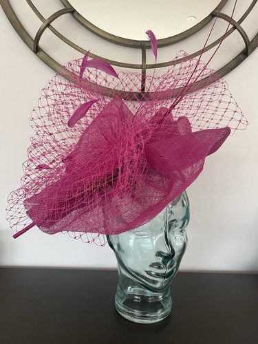 Large fuchsia fascinator new - large,