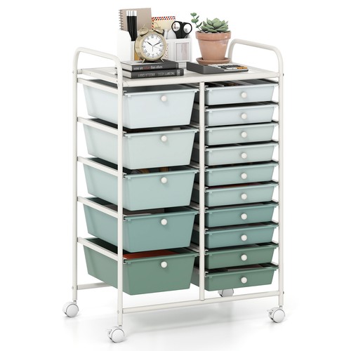 Drawer mobile utility cart - 15-drawer,