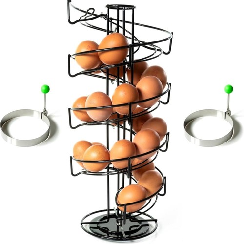 Copper finish spiral egg - spiral,