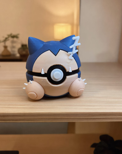 Snorlax pokeball printed - snorlax,