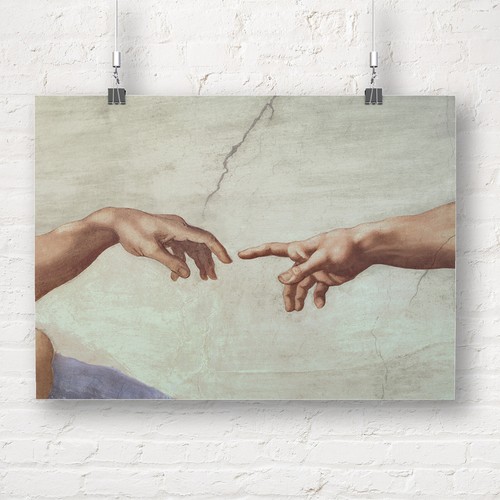 Michelangelo hands god and - god,