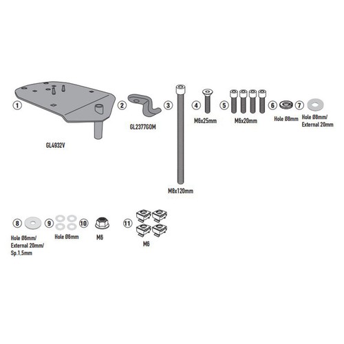 Rear rack givi top cases - rear,