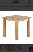 HUDSON NATURAL SOLID OAK 2FT 6 X 2FT 6 SQUARE DINING TABLE