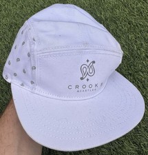 Crooks & Castles White 5-Panel Camp Hat Paisley Print 
