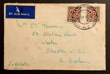 New Zealand Stamps 1947 Airmail to UK rare Sydenham cancel 2 x 9d Maori (w)
