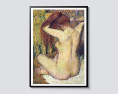 Woman combing her - combing, by