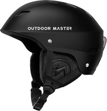 OutdoorMaster Kelvin Ski Helmet- Snowboard Helmet Adults & Youth - Black - Large